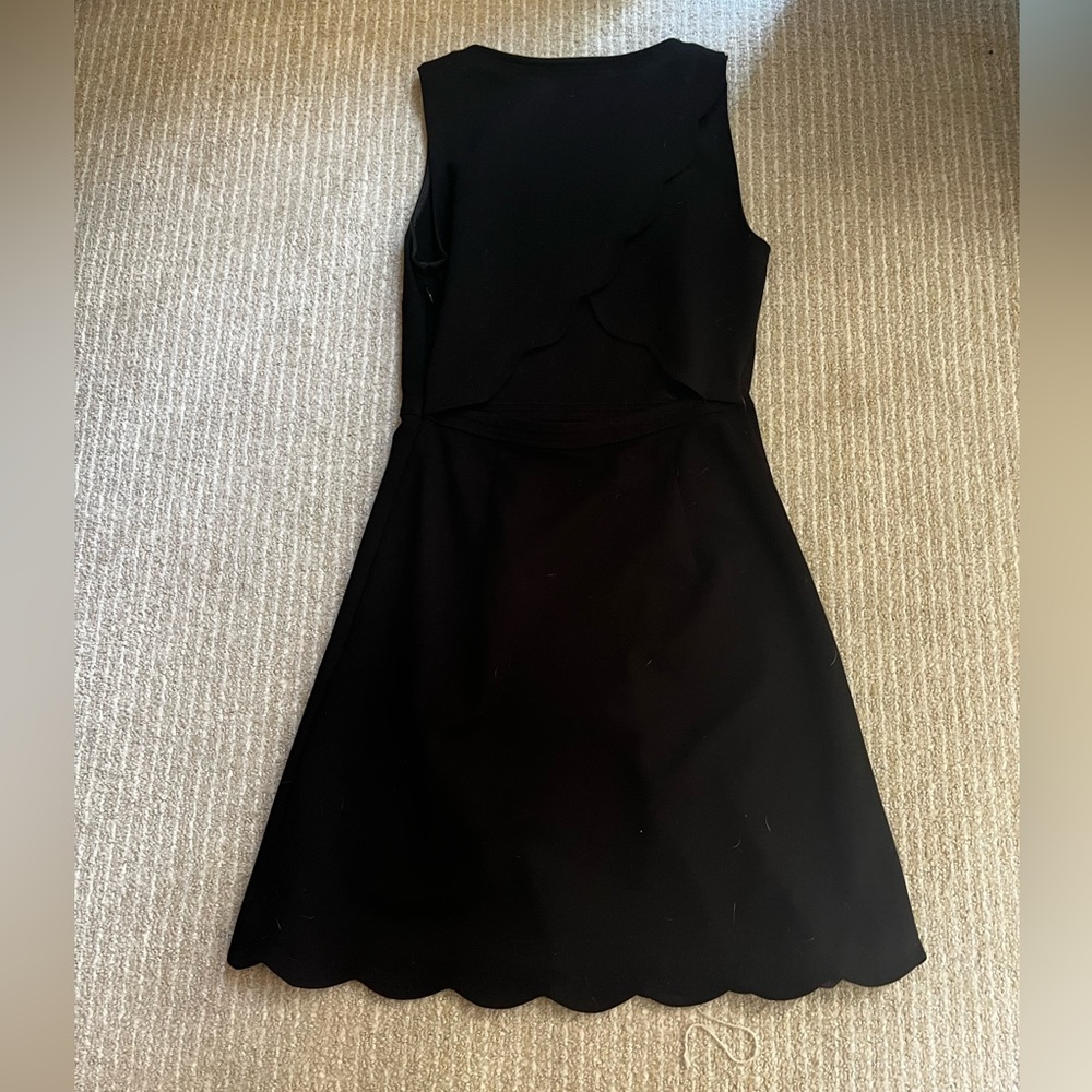 Kate Spade black scalloped cotton dress